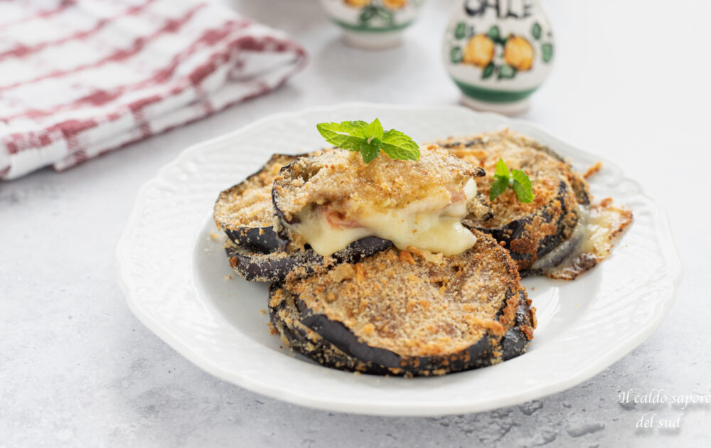 Cotolette di melanzane al forno ripiene con prosciutto e formaggio ...