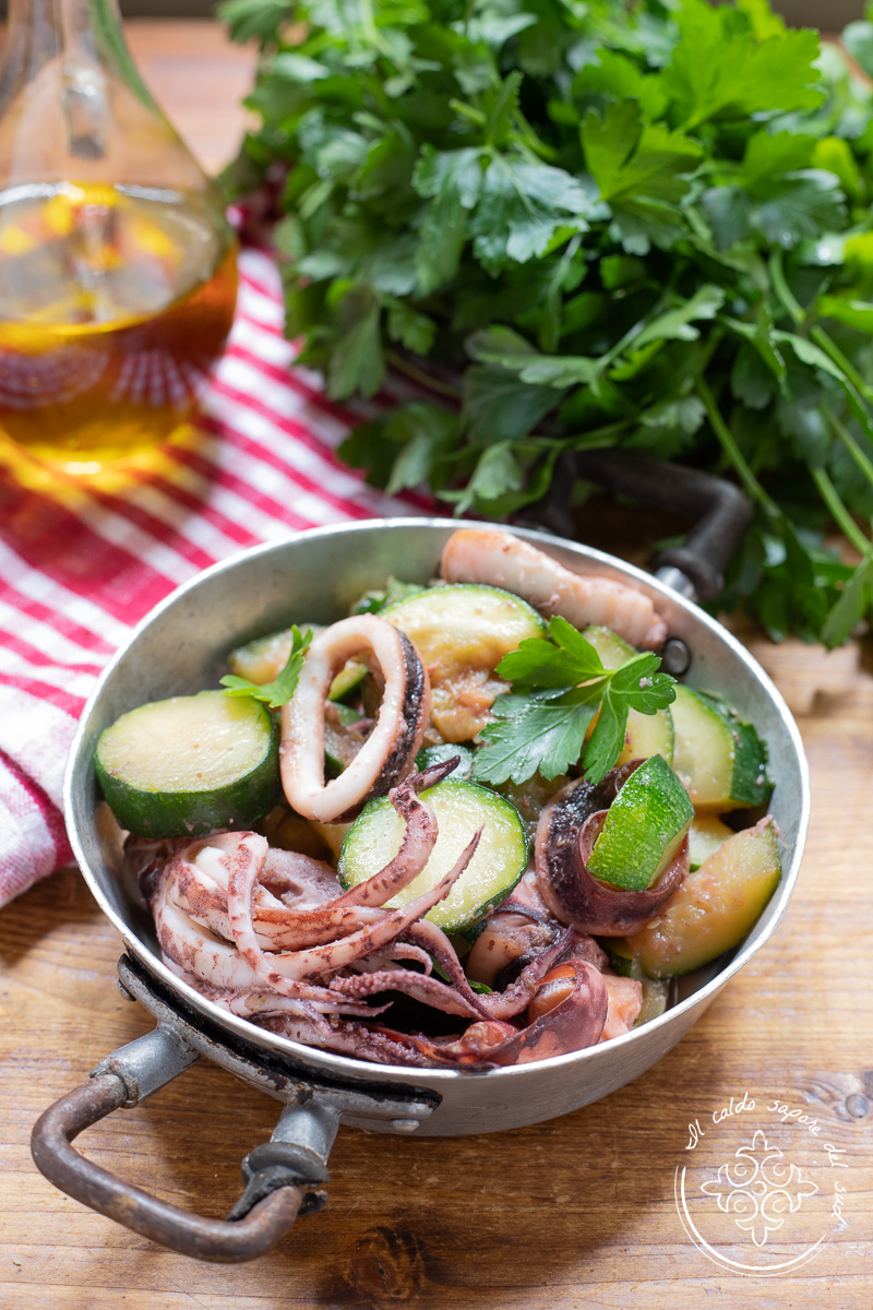 Totani e zucchine in padella Blog di Il caldo sapore del sud
