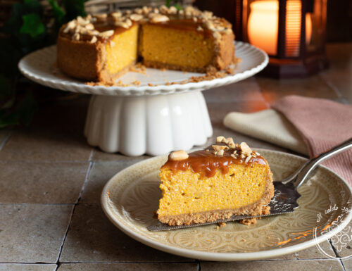 Cheesecake alla zucca e caramello salato