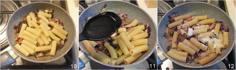 Pasta con pancetta e radicchio ricetta veloce il chicco di mais 4 mantecare la pasta
