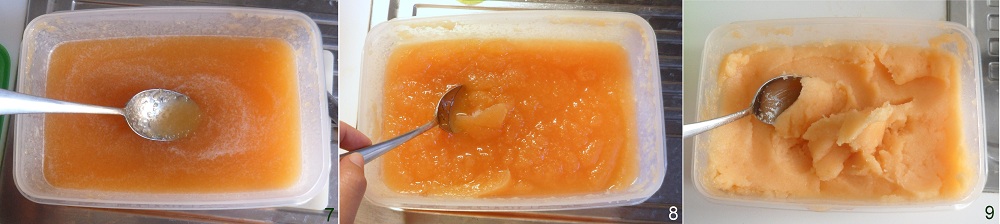 Sorbetto al melone ricetta senza gelatiera il chicco di mais 3 mescolare