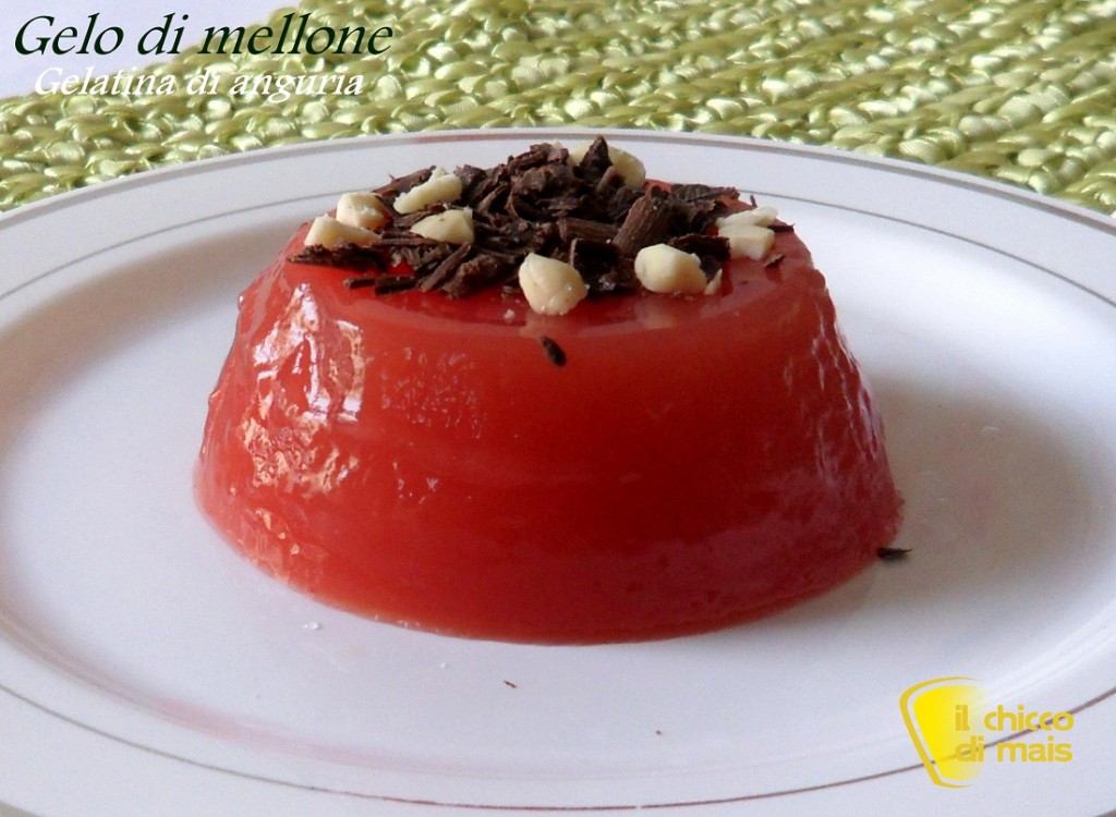 Gelo di mellone gelatina di anguria il chicco di mais Gelo di mellone gelatina di anguria il chicco di mais