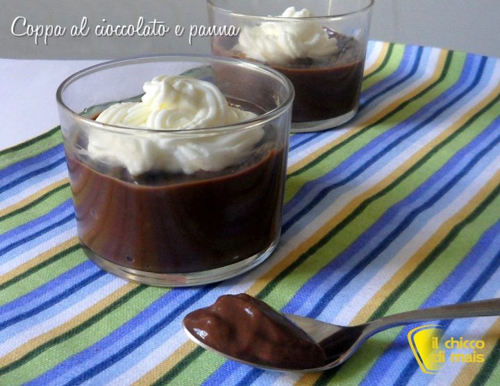 Coppa al cioccolato e panna ricetta veloce il chicco di mais