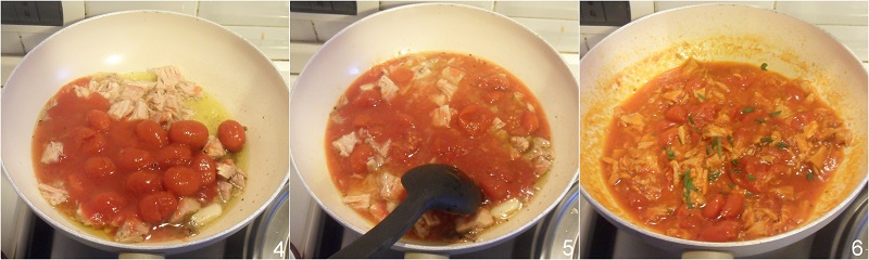 pasta al tonno ricetta semplice e saporita il chicco di mais 2 unire la polpa di pomodoro