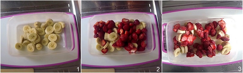 gelato furbo alla fragola senza panna senza gelatiera senza mescolare ricetta il chicco di mais 1 congelare la frutta