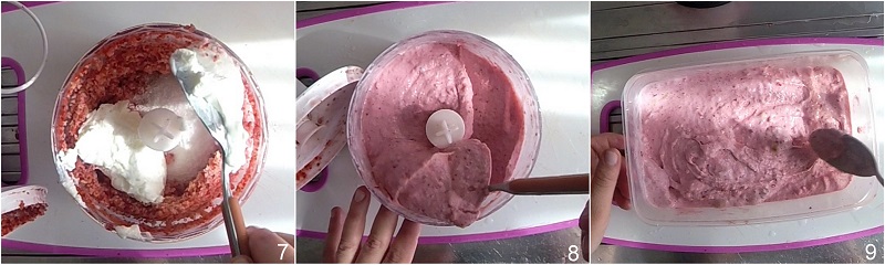 gelato furbo alla fragola senza panna senza gelatiera senza mescolare ricetta il chicco di mais 3 unire lo yogurt