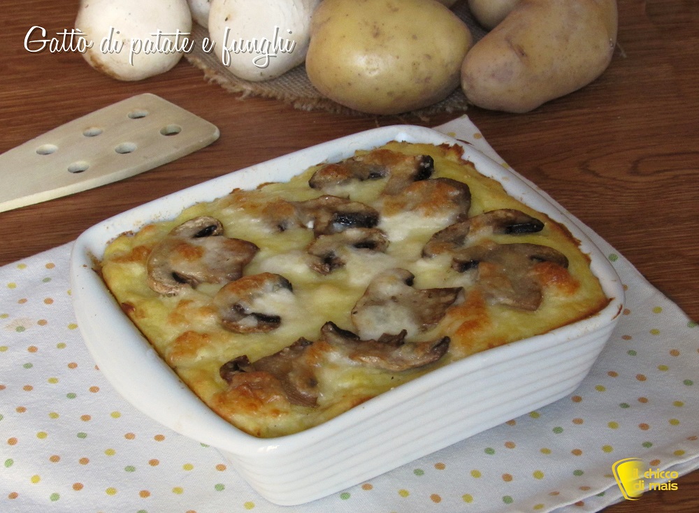 Gattò di patate e funghi con mozzarella filante ricetta il chicco di mais