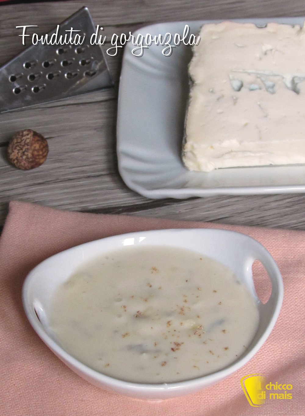 verticale_fonduta di gorgonzola per condire pasta polenta vellutata ricetta veloce senza panna il chicco di mais