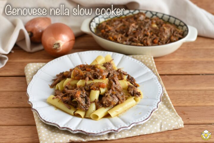 salsa genovese nella pentola slow cooker ricetta originale napoletana da cuocere nella crock pot il chicco di mais
