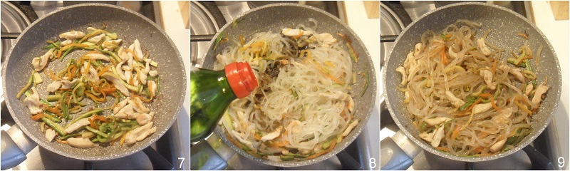shirataki con pollo e verdure ricetta dukan pasta senza carboidrati light dietetica giapponese il chicco di mais 3 noodles saltati