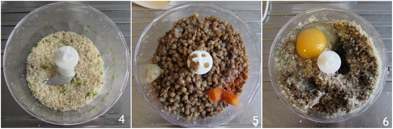 polpettone di lenticchie vegetariano ricetta light senza olio senza grassi al forno il chicco di mais 2 frullare le lenticchie