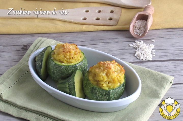 zucchine ripiene di riso allo zafferano ricetta con zucchine tonde facile e gustosa il chicco di mais