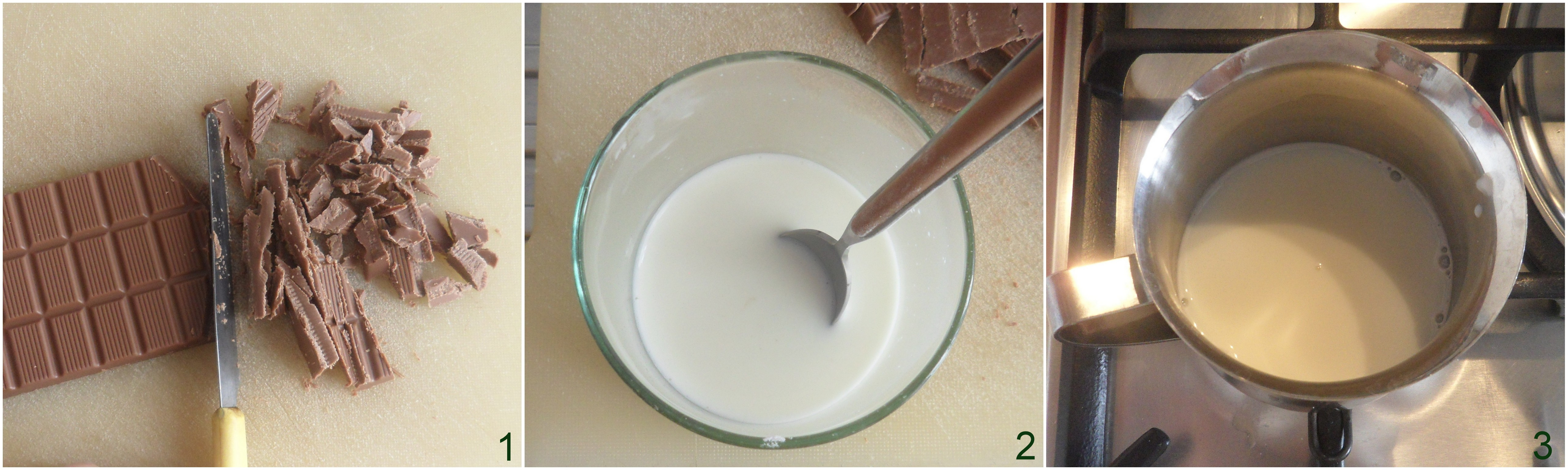 Budino al cioccolato al latte ricetta facile senza colla di pesce senza gelatina senza uova senza panna il chicco di mais 1 preparare ingredienti