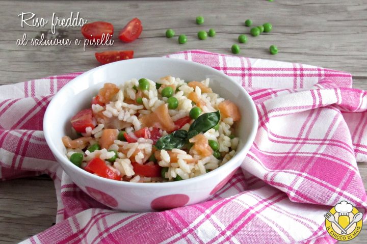 Riso freddo al salmone e piselli ricetta estiva veloce e sfiziosa insalata di riso di pesce il chicco di mais
