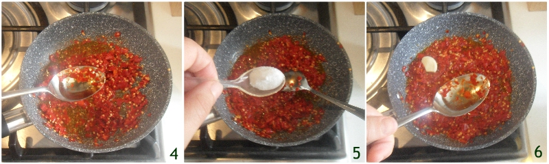 salsa piccante cinese e thailandese con peperoncino fresco tritato ricetta chili oil il chicco di mais aggiungere zucchero e aceto