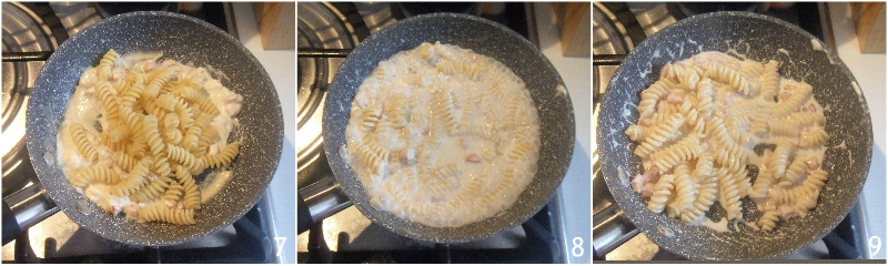 Pasta philadelphia e pancetta cremosa ricetta facile e veloce il chicco di mais 3 mantecare la pasta