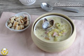 clam chowder zuppa di vongole americana con patate e bacon ricetta il chicco di mais