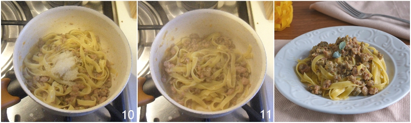 tagliatelle al ragù bianco ricetta facile sugo di carne senza pomodoro il chicco di mais 4 mantecare la pasta
