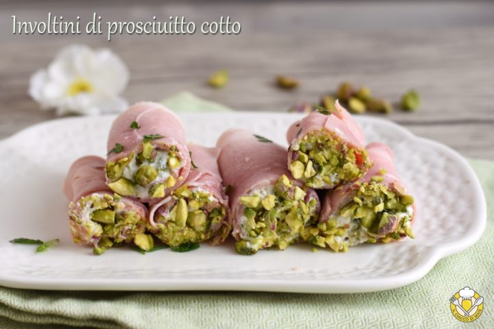 involtini freddi di prosciutto cotto con formaggio e pistacchi ricetta facile veloce il chicco di mais