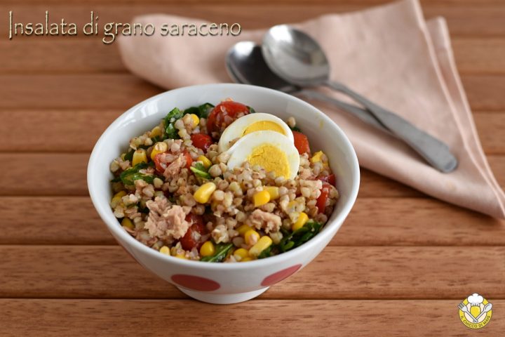insalata di grano saraceno con tonno e verdure e uova sode ricetta senza glutine il chicco di mais