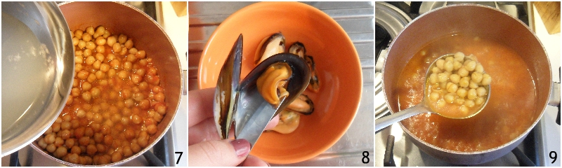 zuppa di ceci e cozze ricetta primo di pesce facile economico il chicco di mais 3 cuocere la zuppa