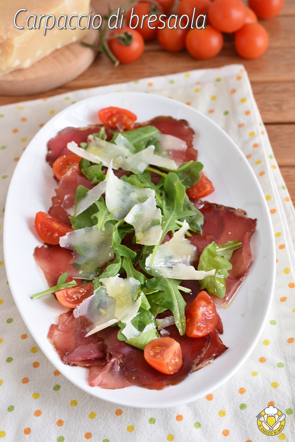 v_ carpaccio di bresaola con rucola e parmigiano ricetta antipasto freddo veloce in 10 minuti il chicco di mais