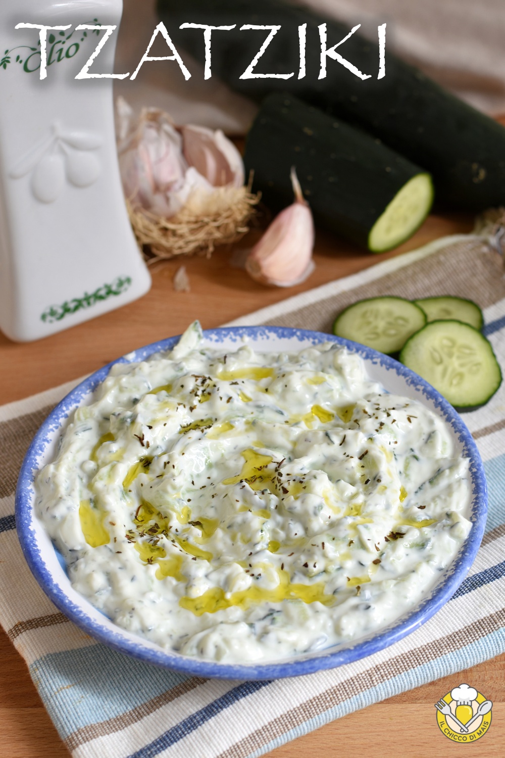 v_ tzatziki salsa greca con yogurt e cetrioli e aglio per pita souvlaki e panini ricetta originale il chicco di mais