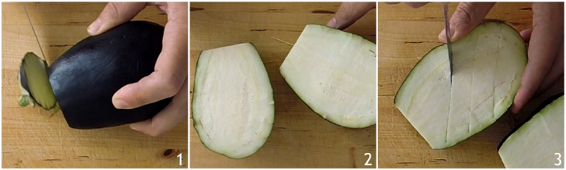melanzane a scacchiera gratinate al forno con pangrattato ricetta melanzane a metà facili e veloci il chicco di mais 1 incidere le melanzane