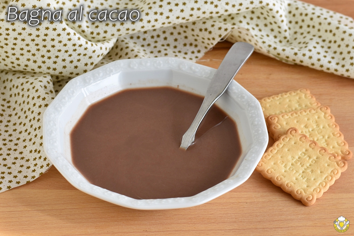 bagna al cacao analcolica per torte al cioccolato dolci per bambini mattonella di biscotti il chicco di mais