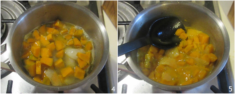 vellutata di zucca mantovana o delica ricetta semplice senza patate il chicco di mais 2 cuocere la zucca