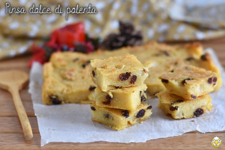 pinza o pinsa dolce di polenta torta veneta per la befana ricetta tradizionale per l'epifania il chicco di mais