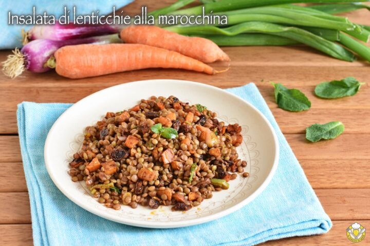 insalata di lenticchie alla marocchina con uvetta carote e cipollotto ricetta estiva light il chicco di mais