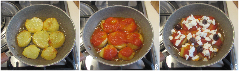 patate alla pizzaiola in padella con olive ricetta contorno ricco sfizioso il chicco di mais 3 condire con pomodoro