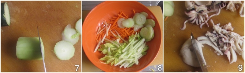 insalata di seppie con sedano e carote ricetta seppie tenere il chicco di mais 3 tagliare verdure
