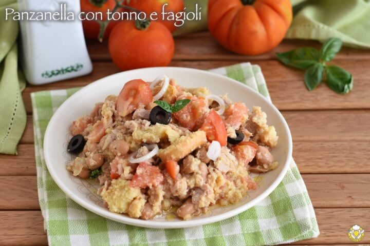 panzanella con tonno e fagioli ricetta povera ma ricca con pane raffermo o friselle il chicco di mais