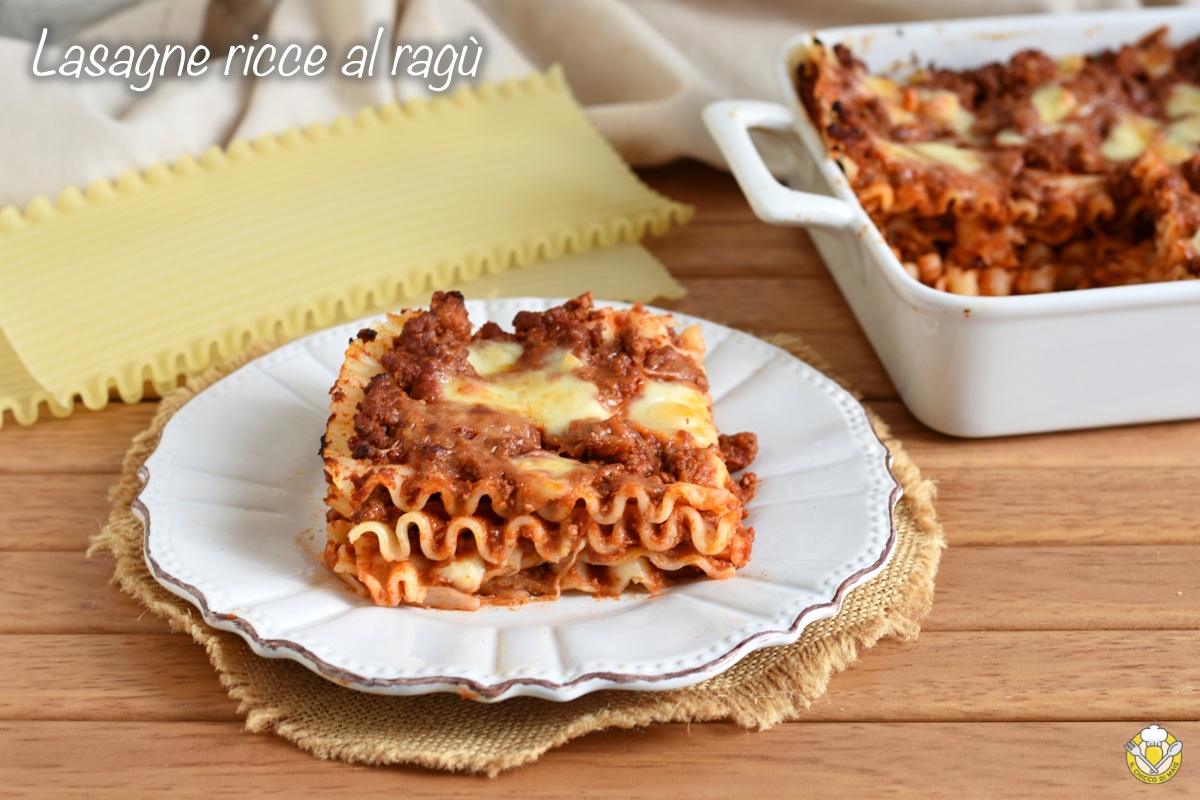 lasagne ricce napoletane al ragù ricetta originale con pasta secca il chicco di mais