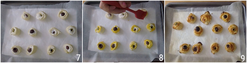 rustici di sfoglia alle olive e formaggio ricetta stuzzichini facili veloci economici per apericena il chicco di mais 3 cuocere i rustici