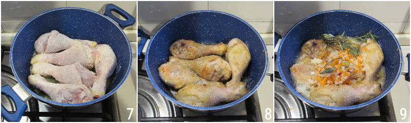 pollo in salmì ricetta pollo a pezzi o cosce al tegame con salsa densa e cremosa senza pomodoro il chicco di mais 3 rosolare pollo