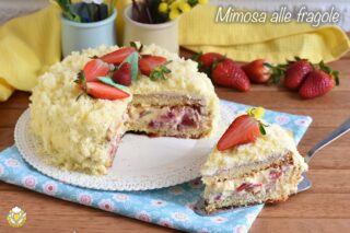 torta mimosa alle fragole ricetta originale facile torta di compleanno con crema chantilly o diplomatica il chicco di mais