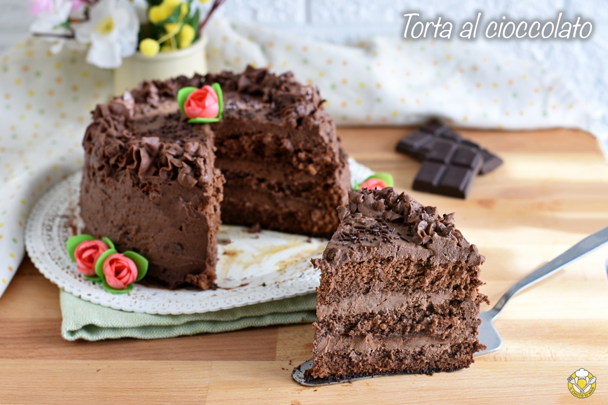 torta di compleanno al cioccolato ricetta facile torta farcita e decorata con crema al cioccolato il chicco di mais