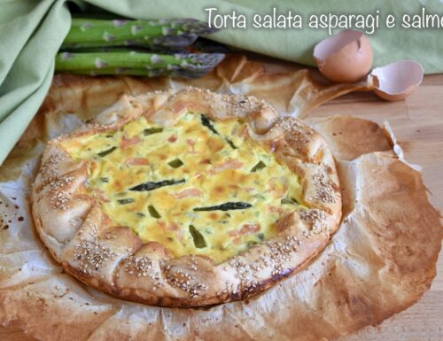 Torta salata asparagi e salmone