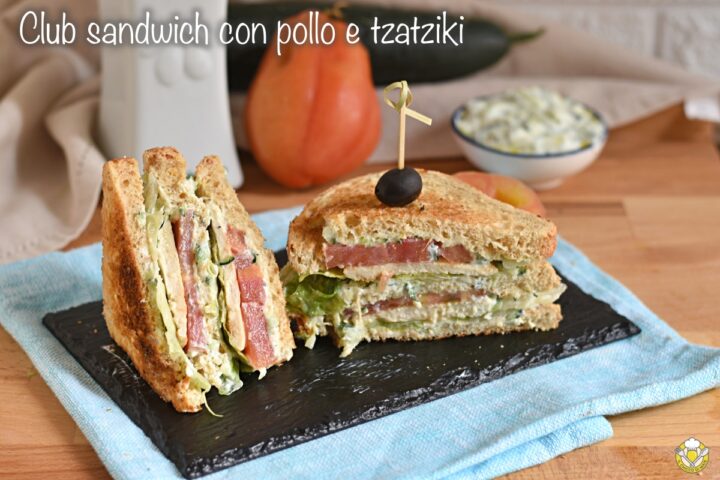 club sandwich con pollo e tzatziki ricetta panino light e gustoso con salsa allo yogurt greca il chicco di mais