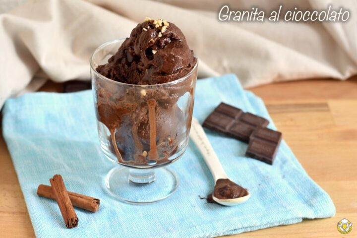granita al cioccolato siciliana ricetta originale con la gelatiera o senza gelatiera il chicco di mais