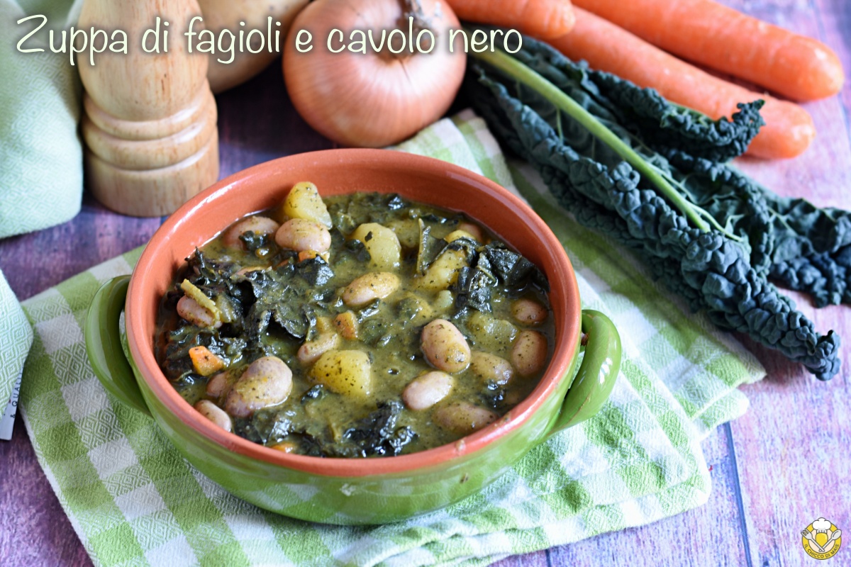 zuppa di fagioli e cavolo nero alla toscana ricetta zuppa di verdure e legumi densa e cremosa il chicco di mais