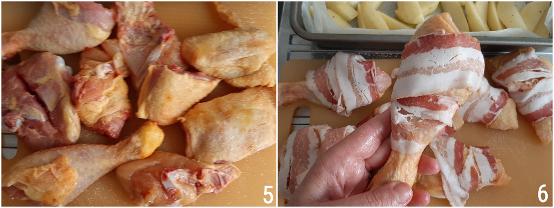 pollo a pezzi al forno con patate e pancetta ricetta facile e gustosa per cucinare il pollo arrosto a pezzi il chicco di mais 3 bardare pollo