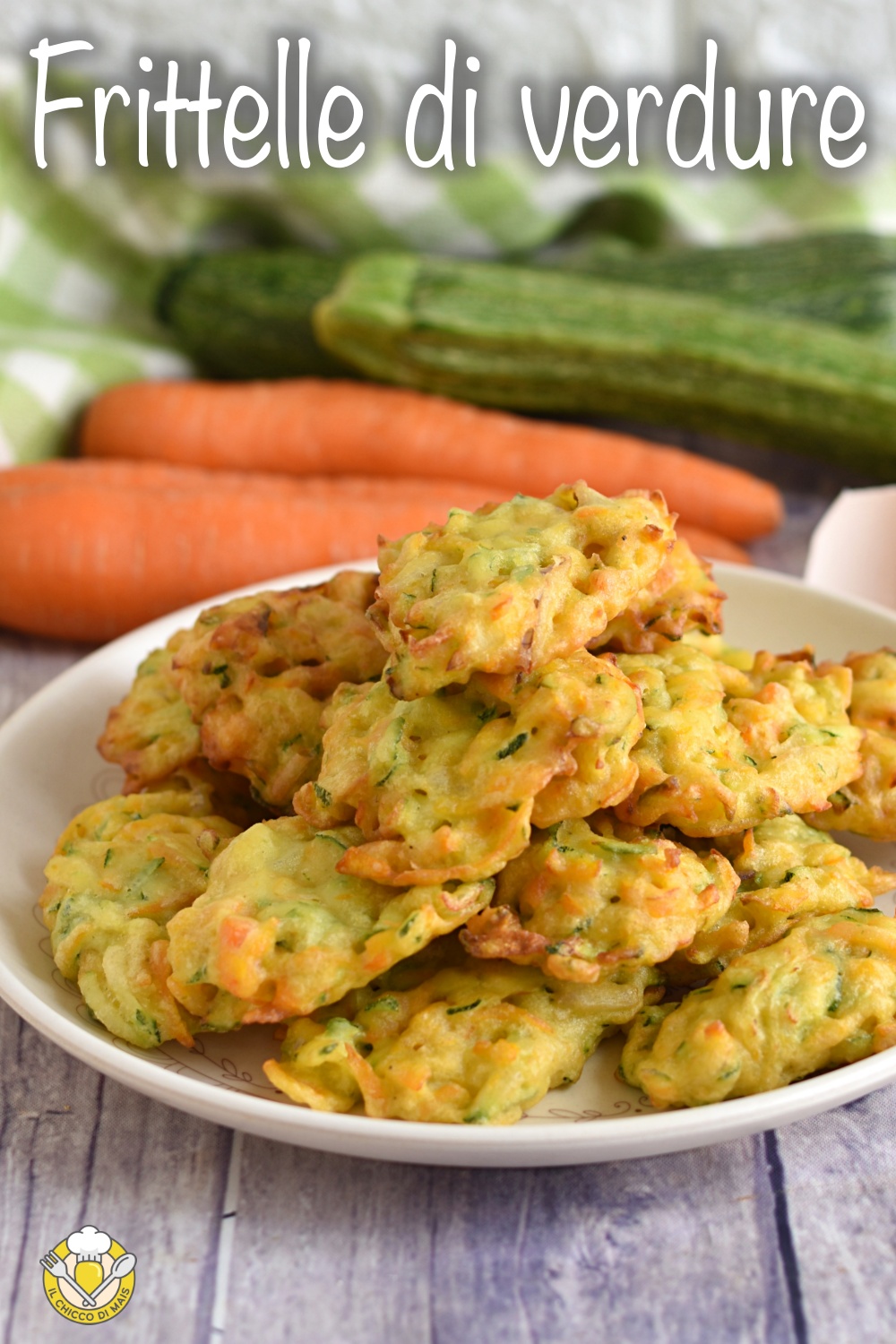 v_ frittelle di verdure al cucchiaio con verdure miste grattugiate carote zucchine cipolla anche senas glutine il chicco di mais