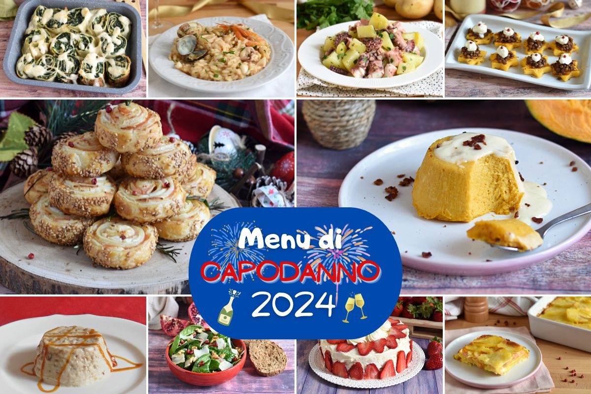 menu di capodanno 2024 facile chic scenografico ricette di carne pesce e vegetariane