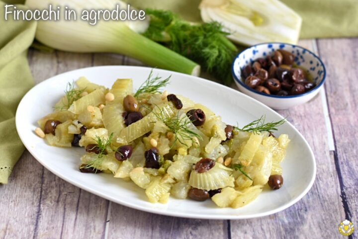 finocchi in agrodolce in padella con olive uvetta e pinoli ricetta gustosa per cucinare i finocchi il chicco di mais