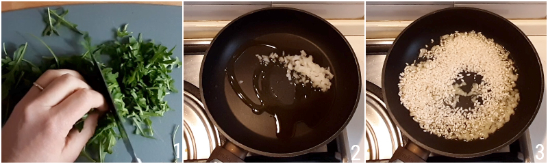 risotto rucola e stracchino cremoso mantecato senza burro ricetta risotto particolare il chicco di mais 1 tritare rughetta