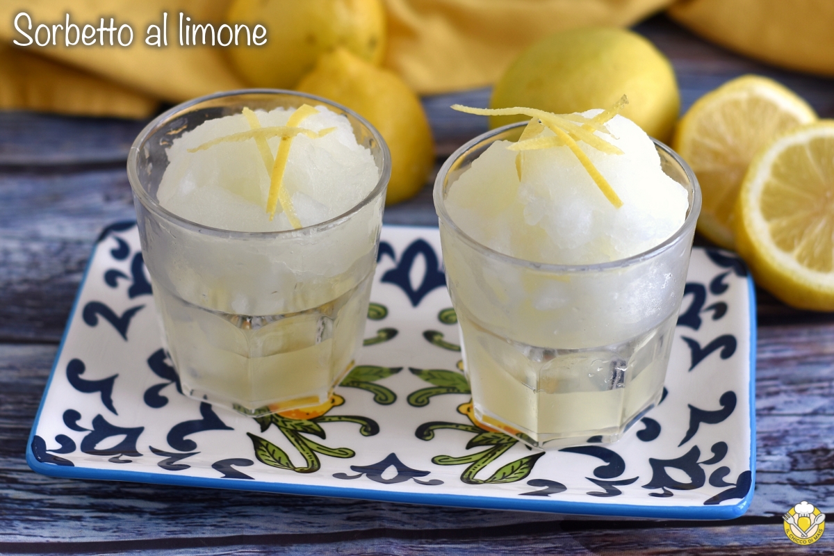 sorbetto al limone senza albumi cremoso ricetta siciliana con o senza gelatiera il chicco di mais